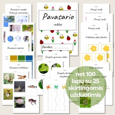 Lavinamoji užduočių knyga vaikams „Pavasaris“ (PDF)
