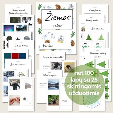 Lavinamoji užduočių knyga vaikams „Žiema“ (PDF)
