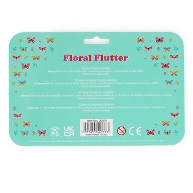 Rex lipnūs auskarai vaikams „Floral Flutter“ (30 porų)