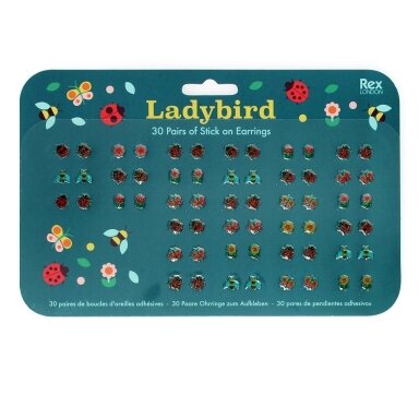 Rex lipnūs auskarai vaikams „Ladybird“ (30 porų)