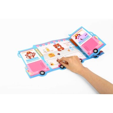 Tookyland daugkartinių lipdukų veiklų knygelė „Transportas“ (LT046)