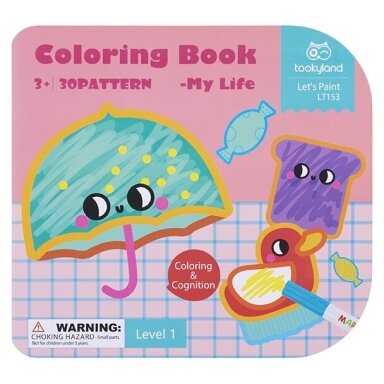 Tookyland spalvinimo knygelė „Mano gyvenimas“ pradedantiems – 1 lygis (LT153)