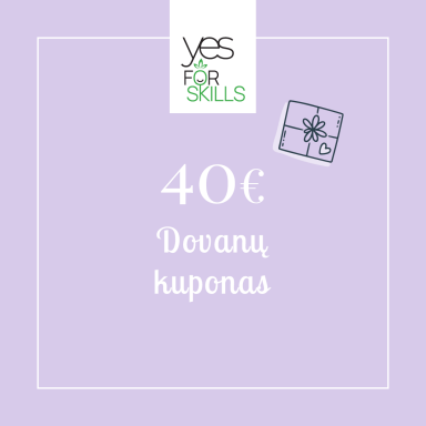 YES FOR SKILLS dovanų kuponas 40 EUR