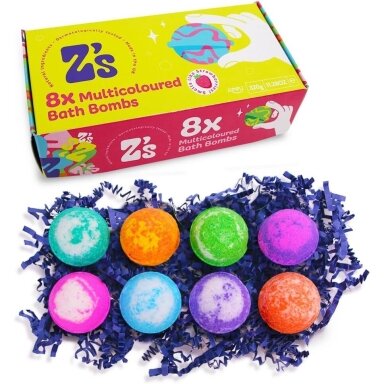 Zimpli Bath Bombs dovanų rinkinys – 8 rankų darbo vonios burbulai Zimpli Bath Bombs dovanų rinkinys – 8 rankų darbo vonios burbulai
