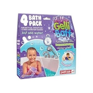Zimpli Kids Gelli Baff Purple & Aqua Glitter 600 g – spalvingas želė vonios žaidimas vaikams, 4 pakuotės Zimpli Kids Gelli Baff Purple & Aqua Glitter 600 g – spalvingas želė vonios žaidimas vaikams, 4 pakuotės